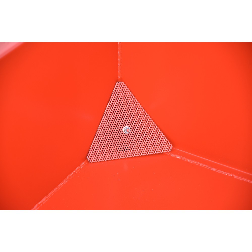 Product afbeelding: Bauer® Minibak voor spaanders, extreem lage bouwhoogte, gelakt, volume 0,27 m³, RAL 3000 vuurrood