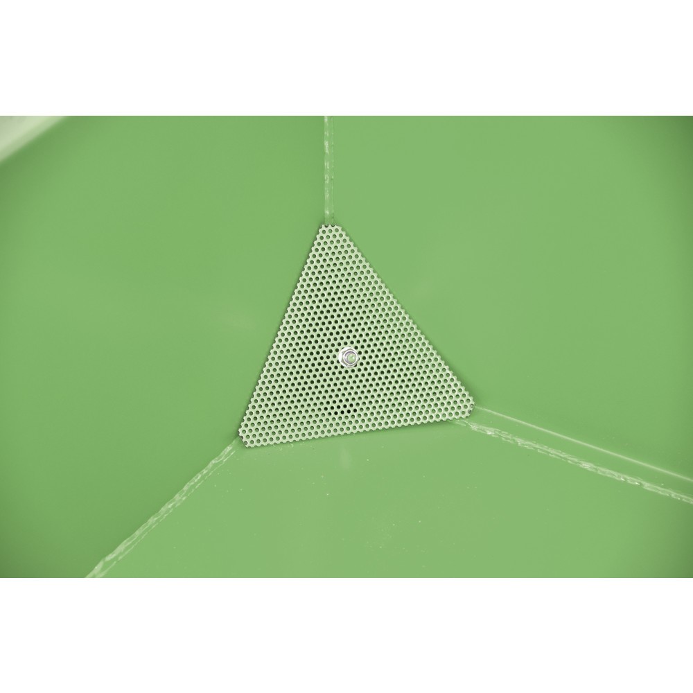 Product afbeelding: Bauer® Minibak voor spaanders, extreem lage bouwhoogte, gelakt, volume 0,61 m³, RAL 6011 resedagroen
