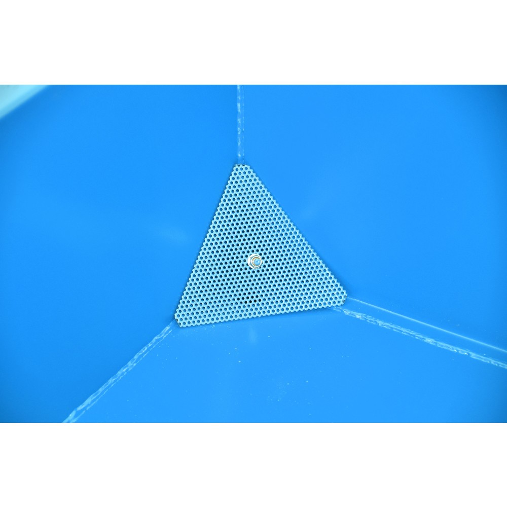 Product afbeelding: Bauer® Minibak voor spaanders, extreem lage bouwhoogte, gelakt, volume 0,61 m³, RAL 5012 lichtblauw