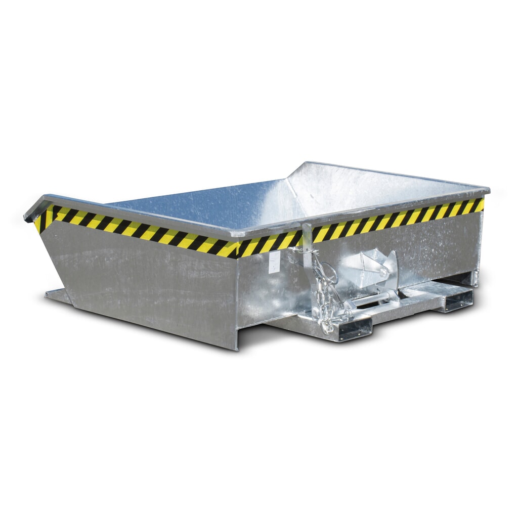 Bauer® minikantelbak, extreem lage bouwhoogte, verzinkt, volume 0,61 m³ Product afbeelding: Bauer® minikantelbak, extreem lage bouwhoogte, verzinkt, volume 0,61 m³