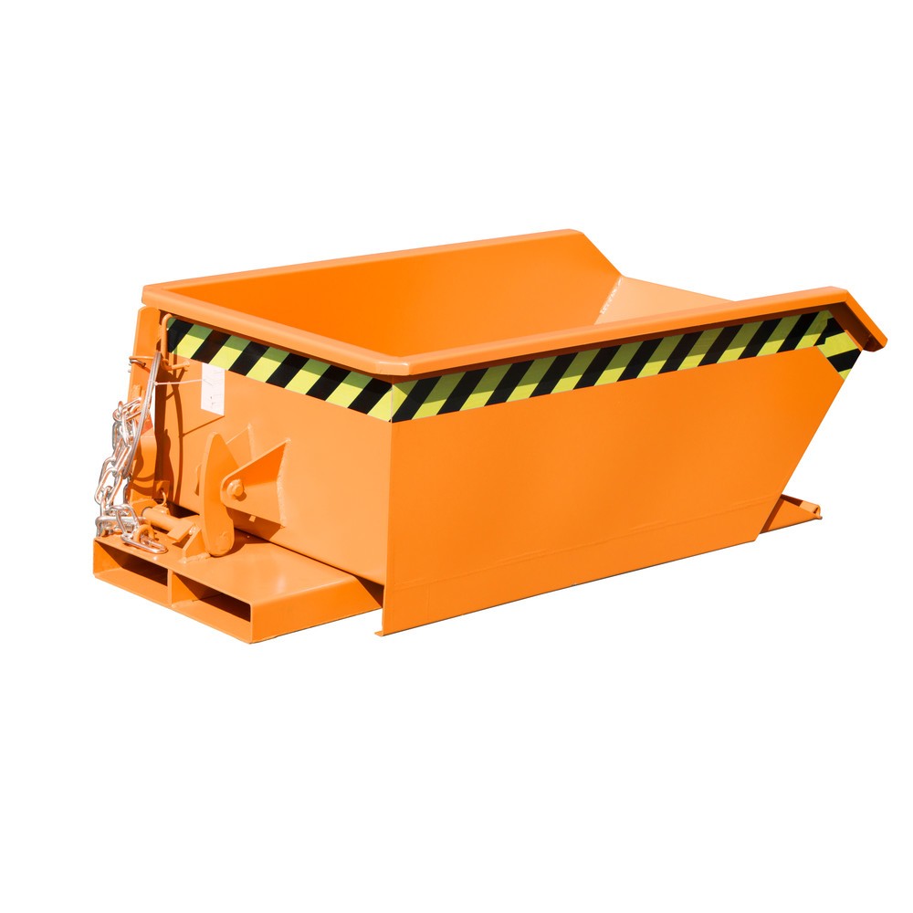 Product afbeelding: Bauer® Minikantelbak, extreem lage bouwhoogte, gelakt, volume 0,23 m³, RAL 2000 geeloranje