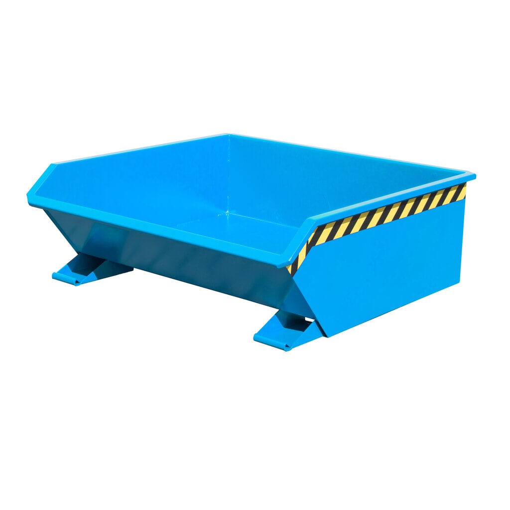 Product afbeelding: Bauer® Minikantelbak, extreem lage bouwhoogte, gelakt, volume 0,46 m³, RAL 5012 lichtblauw