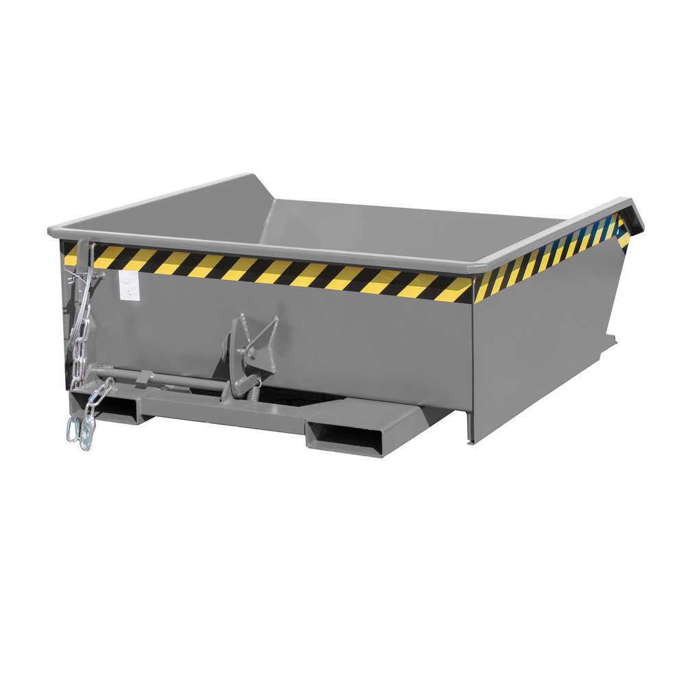 Product afbeelding: Bauer® Minikantelbak, extreem lage bouwhoogte, gelakt, volume 0,46 m³, RAL 7005 muisgrijs