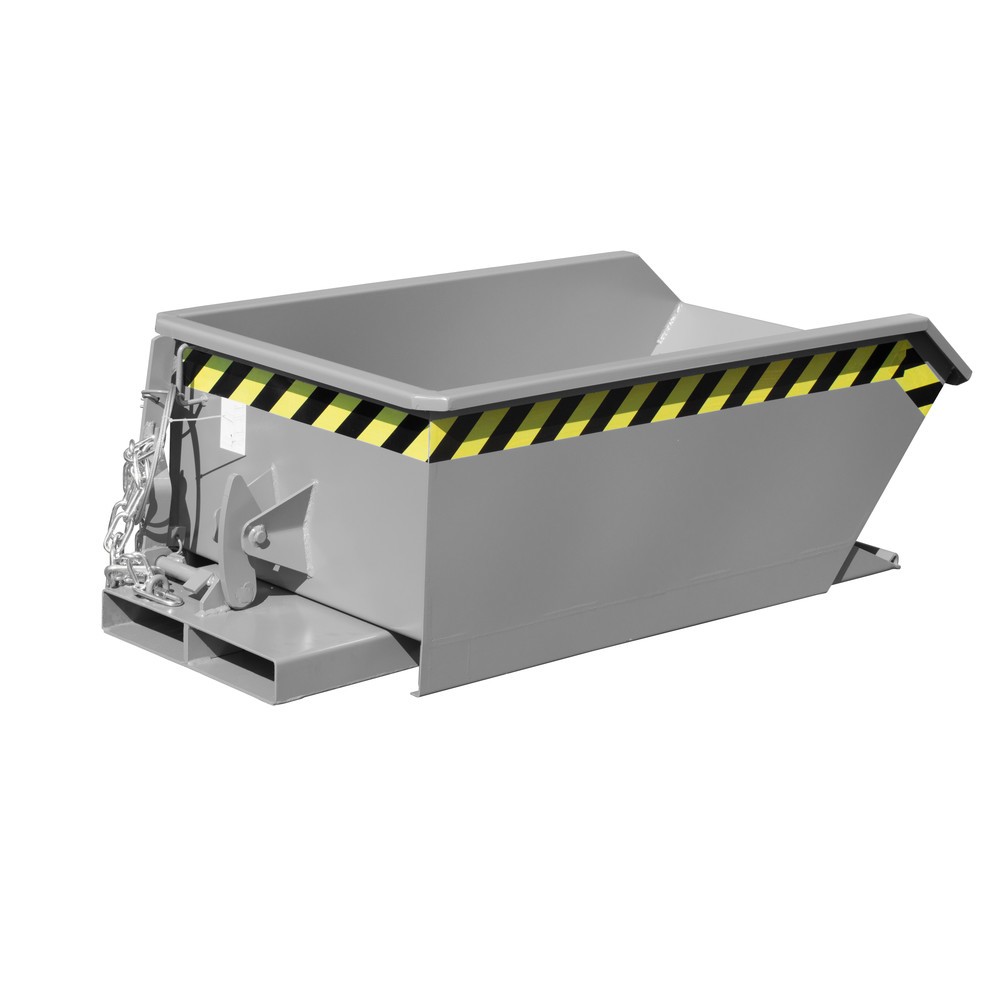 Product afbeelding: Bauer® Minikantelbak, extreem lage bouwhoogte, gelakt, volume 0,23 m³, RAL 7005 muisgrijs