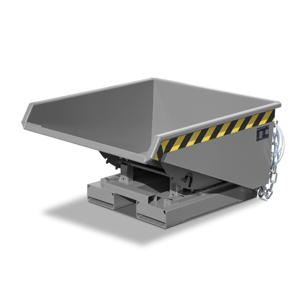 Bauer® Minikantelbak met afrolmechanisme, lage bouwhoogte, gelakt, volume 0,275 m³, RAL 2000 geeloranje Productafbeelding nr. 5: Bauer® Minikantelbak met afrolmechanisme, lage bouwhoogte, gelakt, volume 0,275 m³, RAL 2000 geeloranje