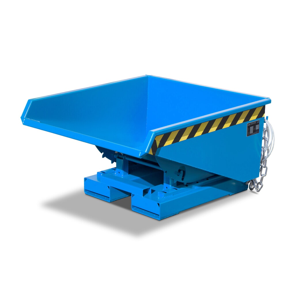 Bauer® Minikantelbak met afrolmechanisme, lage bouwhoogte, gelakt, volume 0,275 m³, RAL 2000 geeloranje Productafbeelding nr. 6: Bauer® Minikantelbak met afrolmechanisme, lage bouwhoogte, gelakt, volume 0,275 m³, RAL 2000 geeloranje
