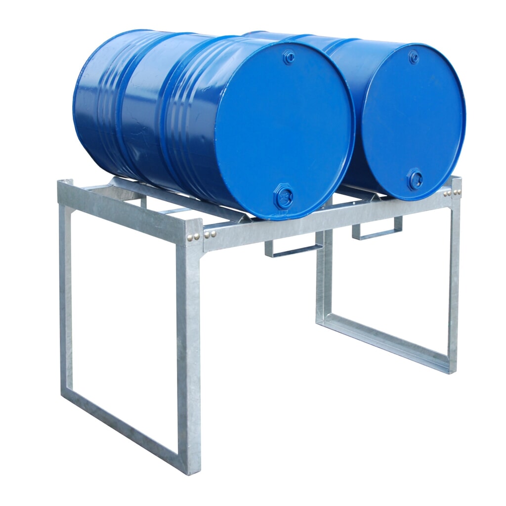 Bauer® Modulair vatenreksysteem, hxbxd 780 x 1.310 x 800 mm, voor 2 vaten van 200 l Productafbeelding nr. 2: Bauer® Modulair vatenreksysteem, hxbxd 780 x 1.310 x 800 mm, voor 2 vaten van 200 l
