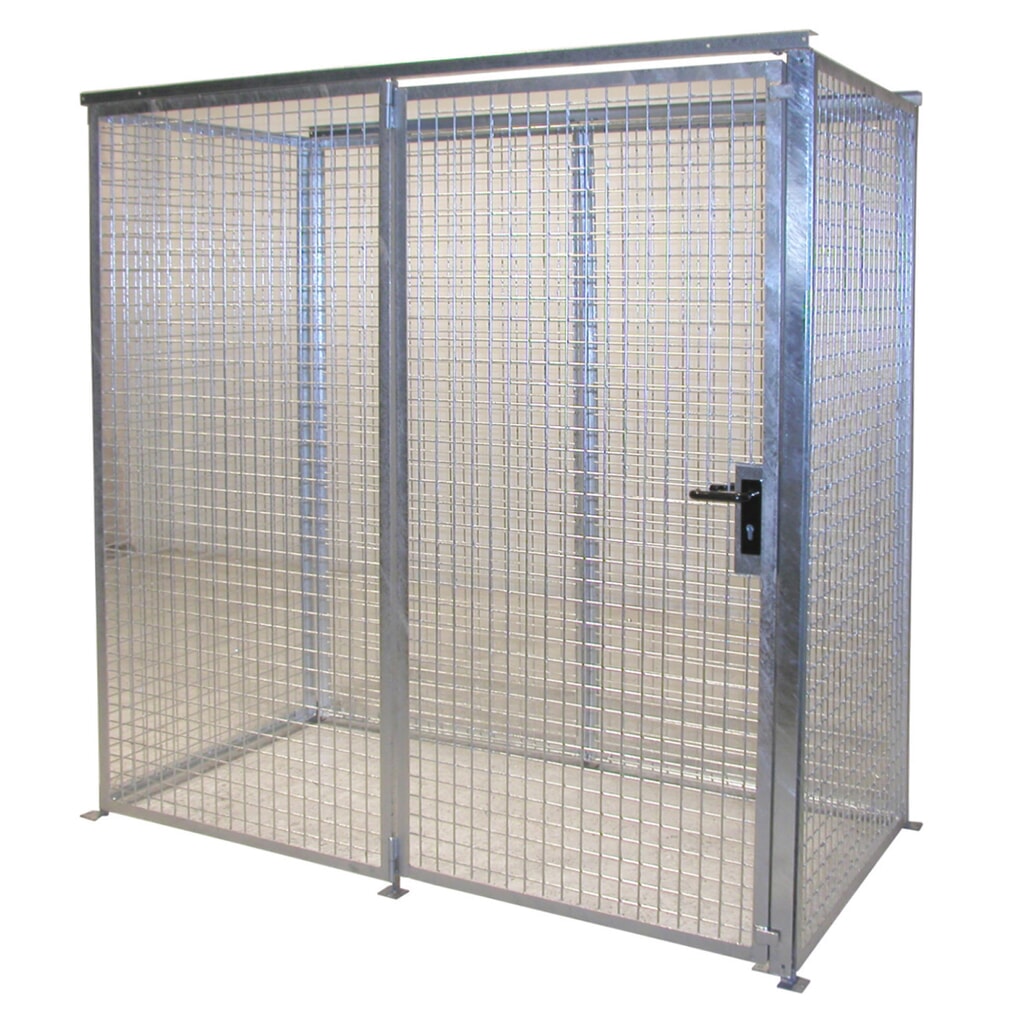 Product afbeelding: Bauer® opslagkast voor gasflessen TRGS 510 zonder dak, 1-deurs, 32 flessen
