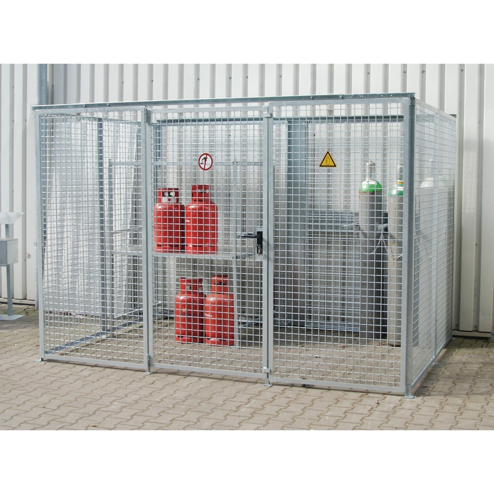 Productafbeelding nr. 1: Bauer® opslagkast voor gasflessen TRGS 510 zonder dak, 1-deurs, 104 flessen