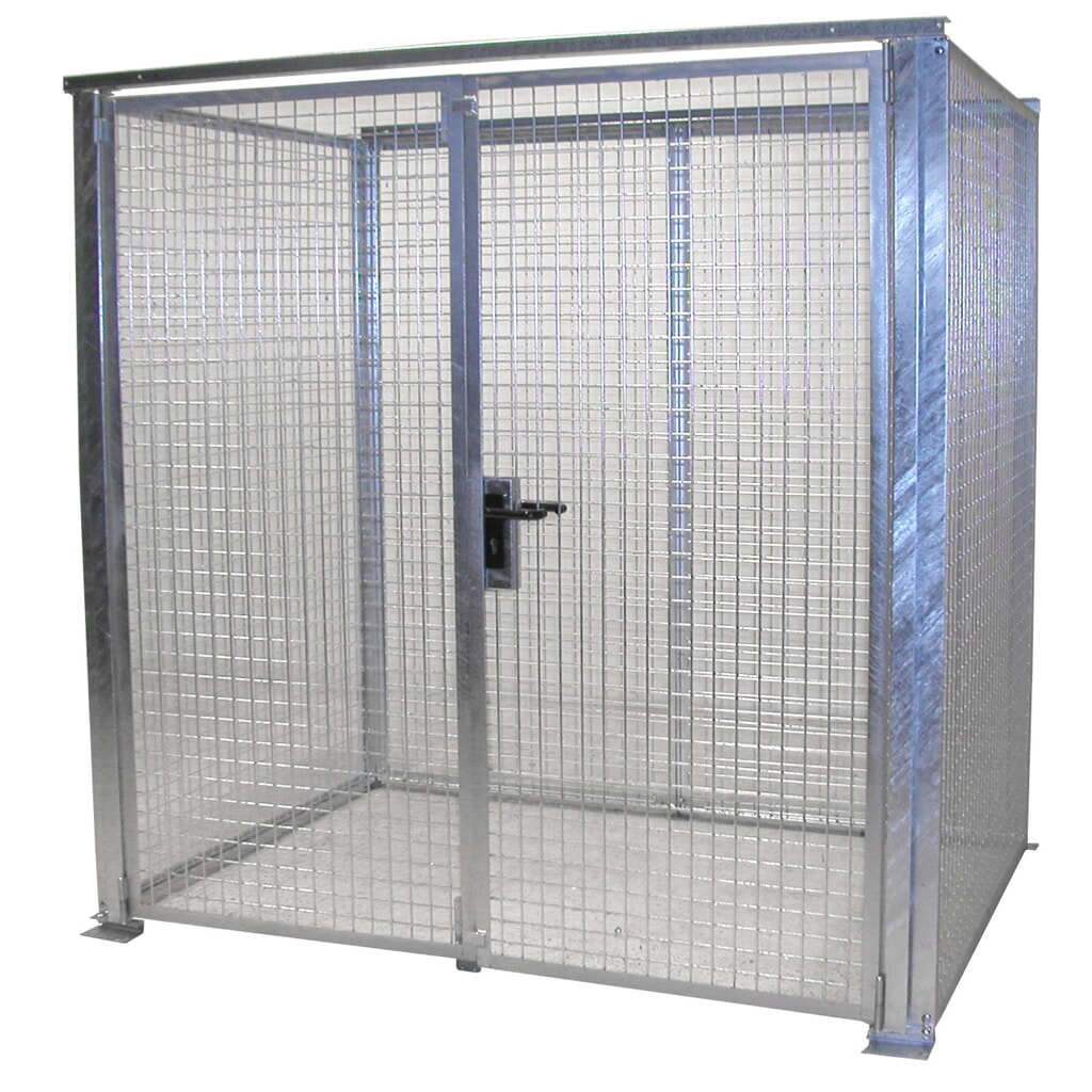 Bauer® opslagkast voor gasflessen TRGS 510 zonder dak, dubbele draaideur, 48 flessen Product afbeelding: Bauer® opslagkast voor gasflessen TRGS 510 zonder dak, dubbele draaideur, 48 flessen