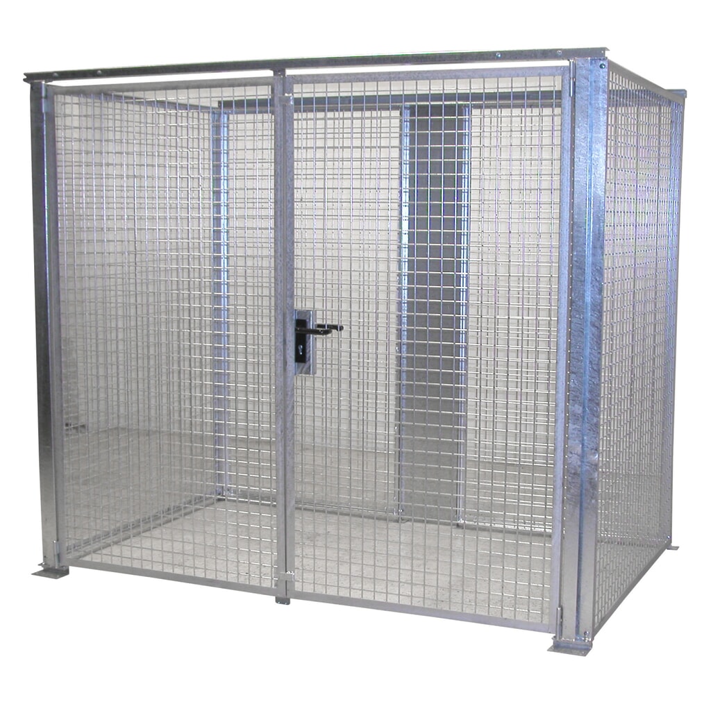 Bauer® opslagkast voor gasflessen TRGS 510 zonder dak, dubbele draaideur, 60 flessen Product afbeelding: Bauer® opslagkast voor gasflessen TRGS 510 zonder dak, dubbele draaideur, 60 flessen