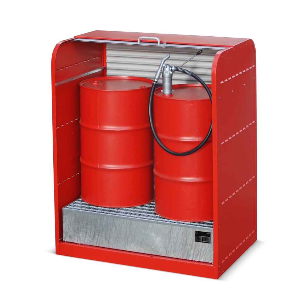 Productafbeelding nr. 2: Rolluikkast voor gevaarlijke stoffen Bauer® RSG1, incl. lekbak voor 2x 200 l