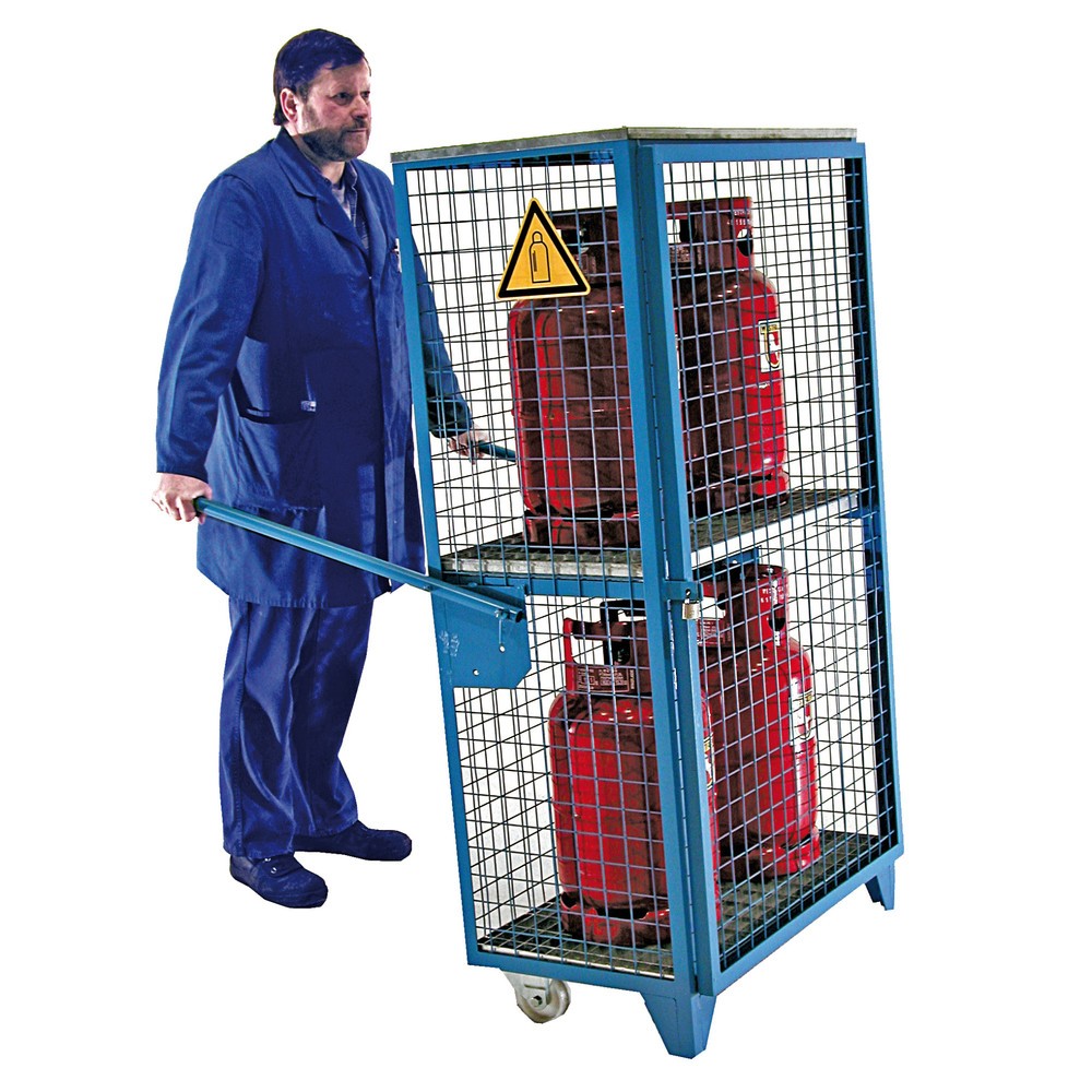 Productafbeelding nr. 2: Bauer® Roosterkast voor gasflessen, 1 deur, met voetjes/wielen, h x b x d 1.580 x 860 x 500 mm