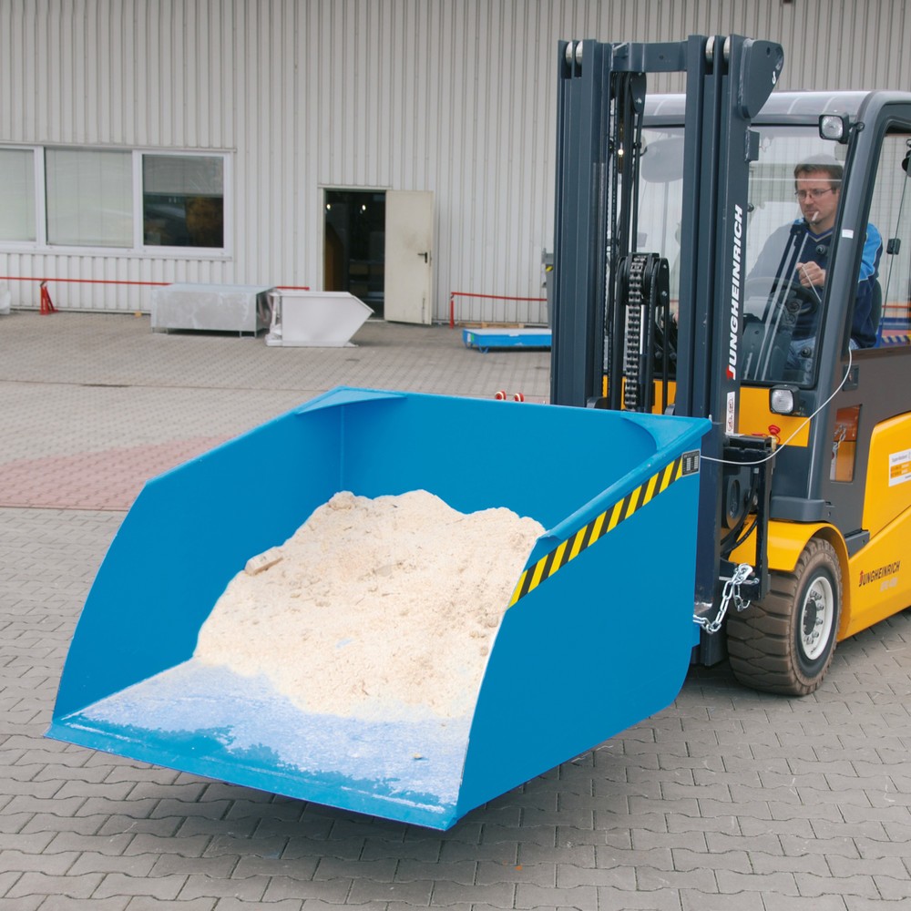 Product afbeelding: Bauer® Schop voor heftruck, cap. 1.500 kg, volume 1 m², blauw