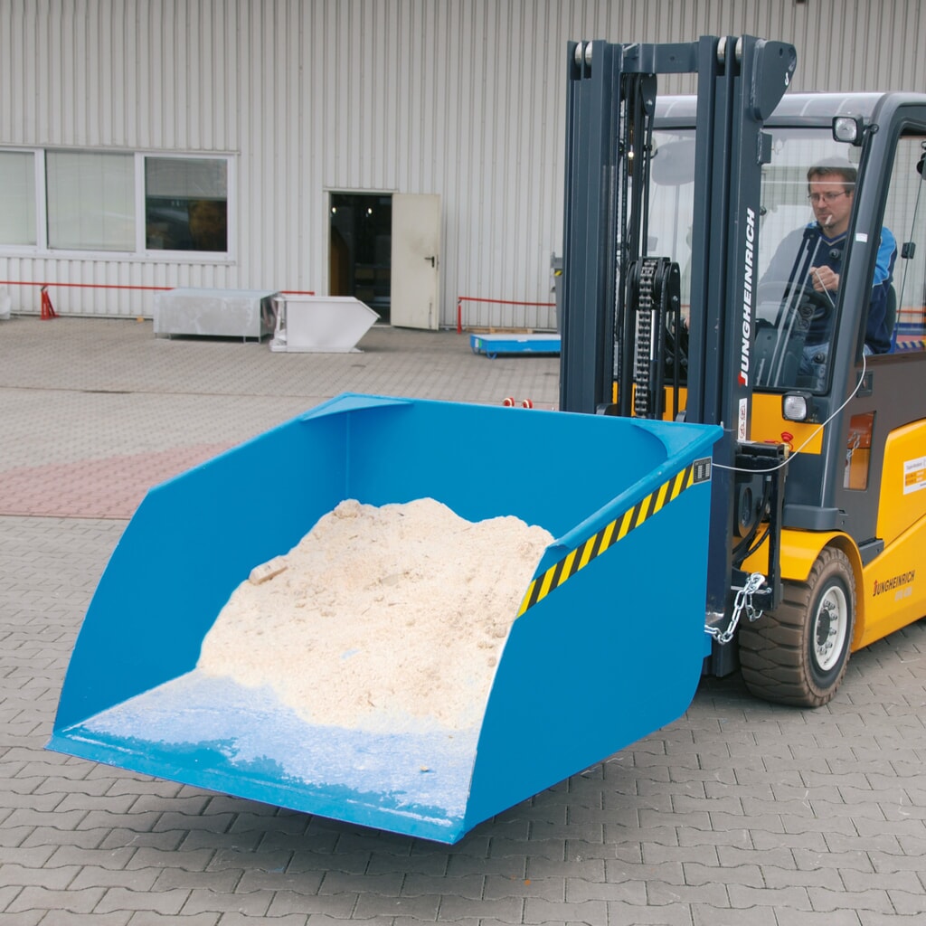 Product afbeelding: Bauer® Schop voor heftruck, cap. 750 kg, volume 0,5 m², blauw