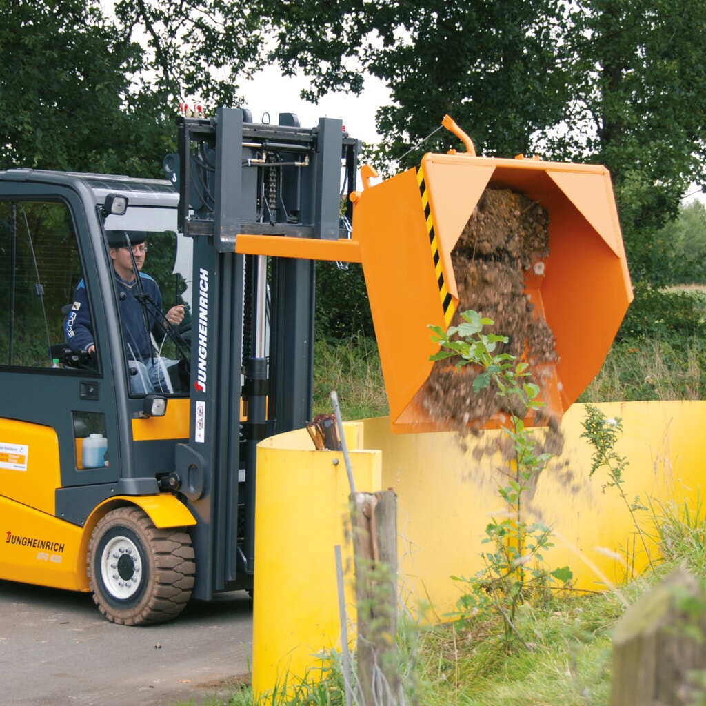 Bauer® Schop voor heftruck, cap. 1.500 kg, volume 0,75 m², oranje Productafbeelding nr. 4: Bauer® Schop voor heftruck, cap. 1.500 kg, volume 0,75 m², oranje