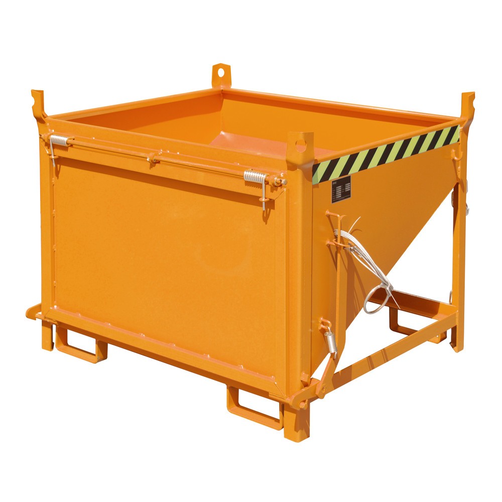 Product afbeelding: Bauer® Silobak met klep, gelakt, volume 0,5 m³, RAL 2000 geeloranje