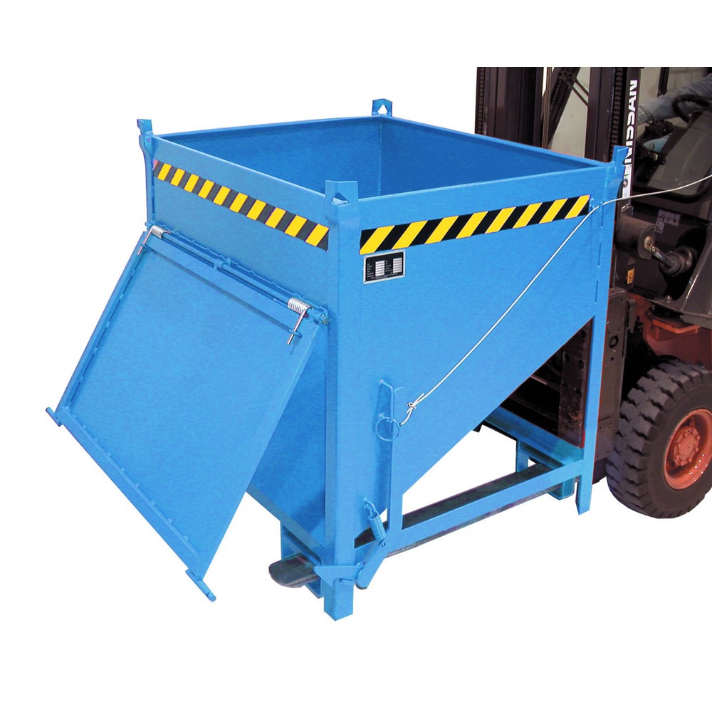 Productafbeelding nr. 1: Bauer® Silobak met klep, gelakt, volume 0,75 m³, RAL 5012 lichtblauw