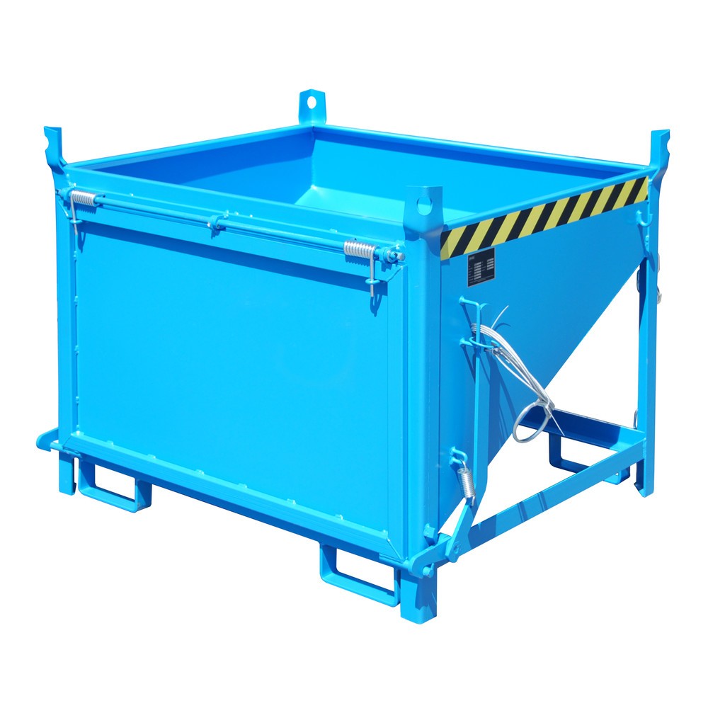 Productafbeelding nr. 1: Bauer® Silobak met klep, gelakt, volume 0,5 m³, RAL 5012 lichtblauw