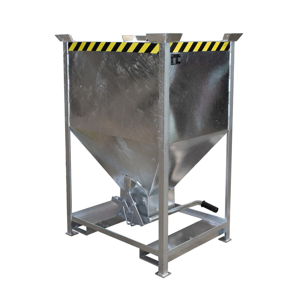 Productafbeelding nr. 1: Bauer® silocontainer, met schaarsluiting + vorkkokers, verzinkt, volume 0,6 m³