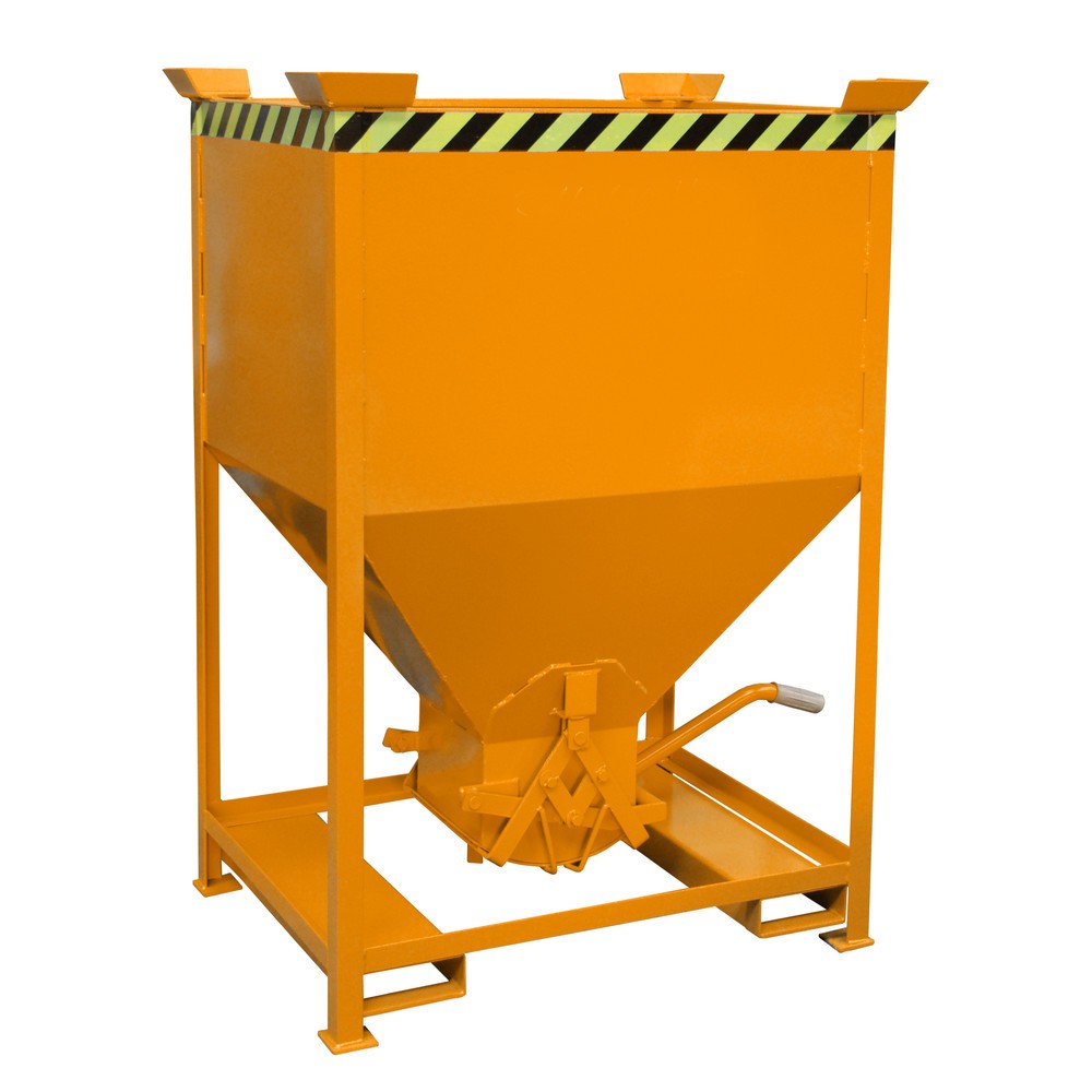 Productafbeelding nr. 1: Bauer® Silobak, met schaarsluiting + vorkkokers, gelakt, volume 0,6 m³, RAL 2000 geeloranje