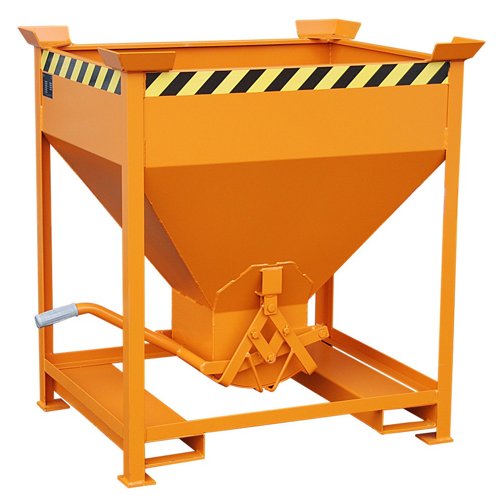 Productafbeelding nr. 1: Bauer® Silobak, met schaarsluiting + vorkkokers, gelakt, volume 0,375 m³, RAL 2000 geeloranje