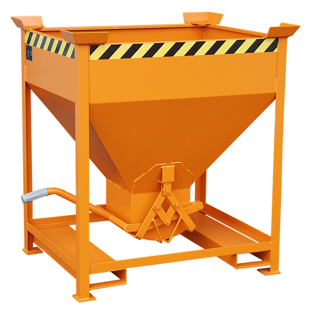 Product afbeelding: Bauer® Silobak, met schaarsluiting + vorkkokers, gelakt, volume 0,375 m³, RAL 2000 geeloranje