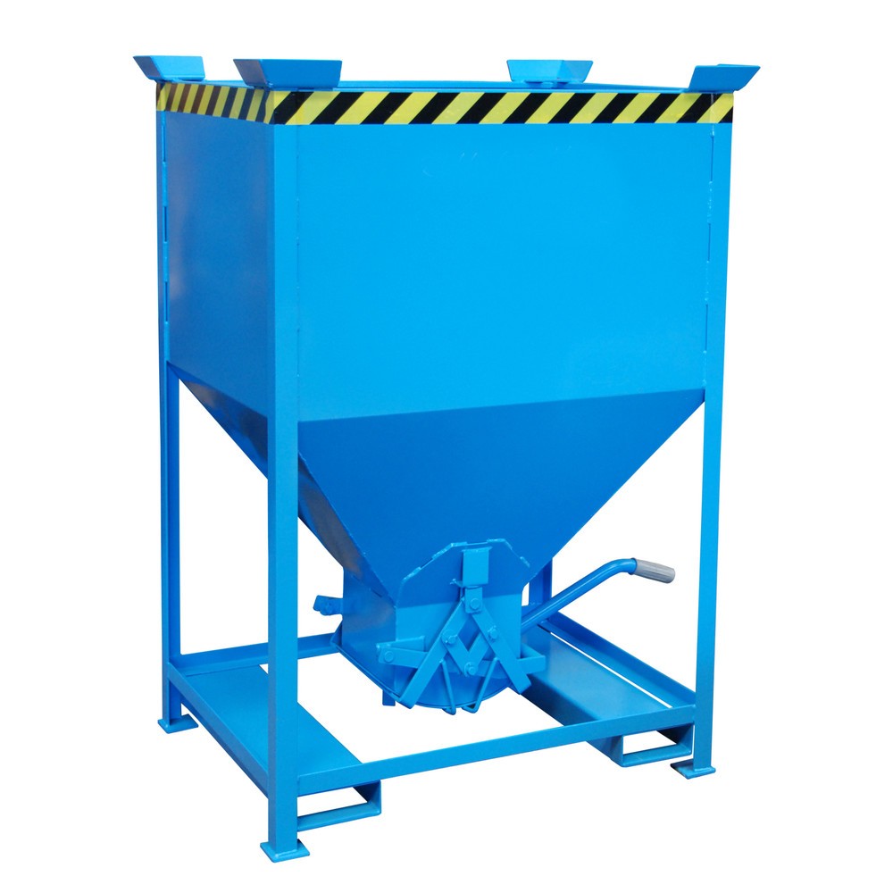 Productafbeelding nr. 1: Bauer® Silobak, met schaarsluiting + vorkkokers, gelakt, volume 0,6 m³, RAL 5012 lichtblauw