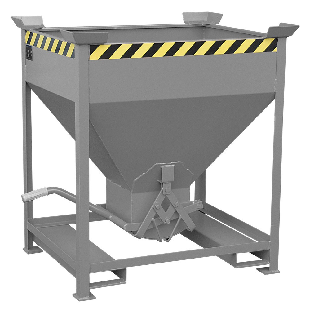 Productafbeelding nr. 1: Bauer® Silobak, met schaarsluiting + vorkkokers, gelakt, volume 0,375 m³, RAL 7005 muisgrijs