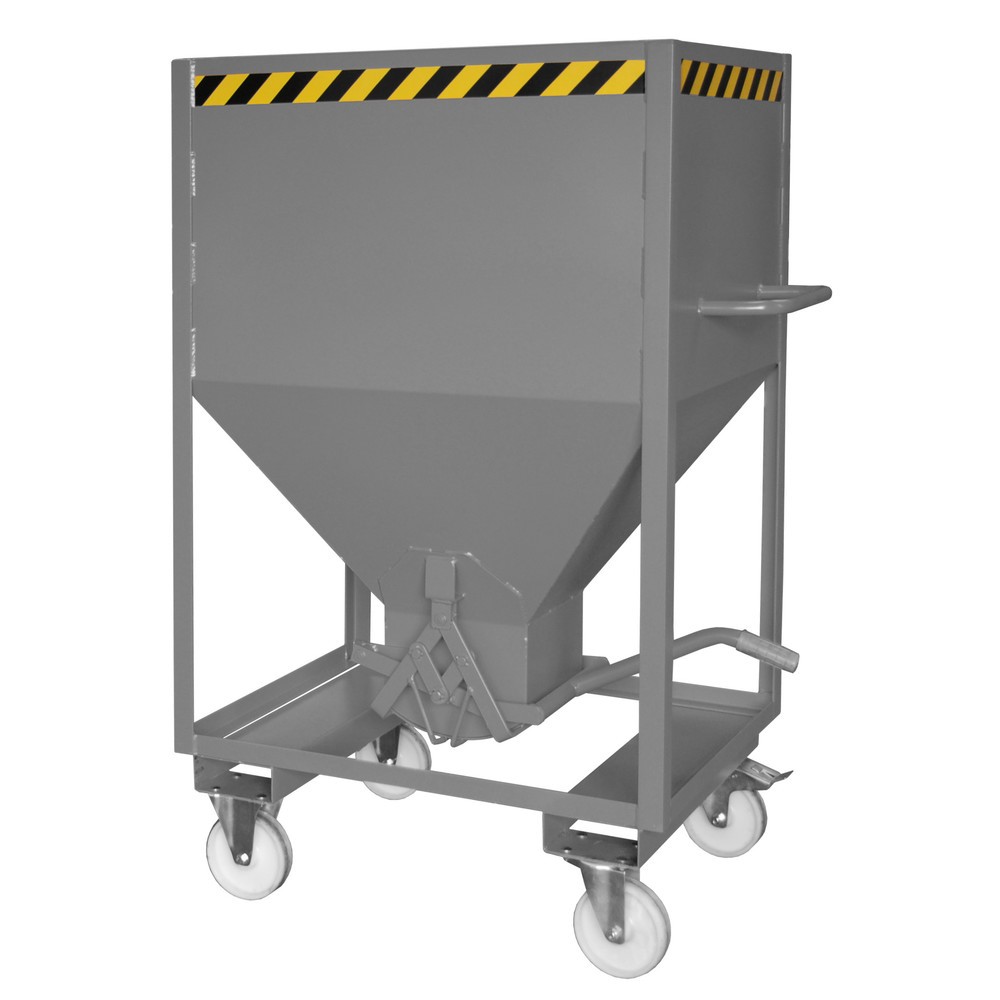 Productafbeelding nr. 1: Bauer® Silobak, met schaarsluiting, vorkkokers + wielen, gelakt, volume 0,6 m³, RAL 7005 muisgrijs