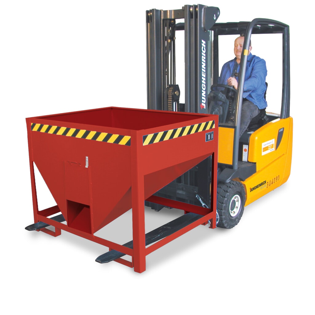 Bauer® Silocontainer met schuifslot, gelakt, volume 0,5 m³, RAL 2000 geeloranje Productafbeelding nr. 4: Bauer® Silocontainer met schuifslot, gelakt, volume 0,5 m³, RAL 2000 geeloranje