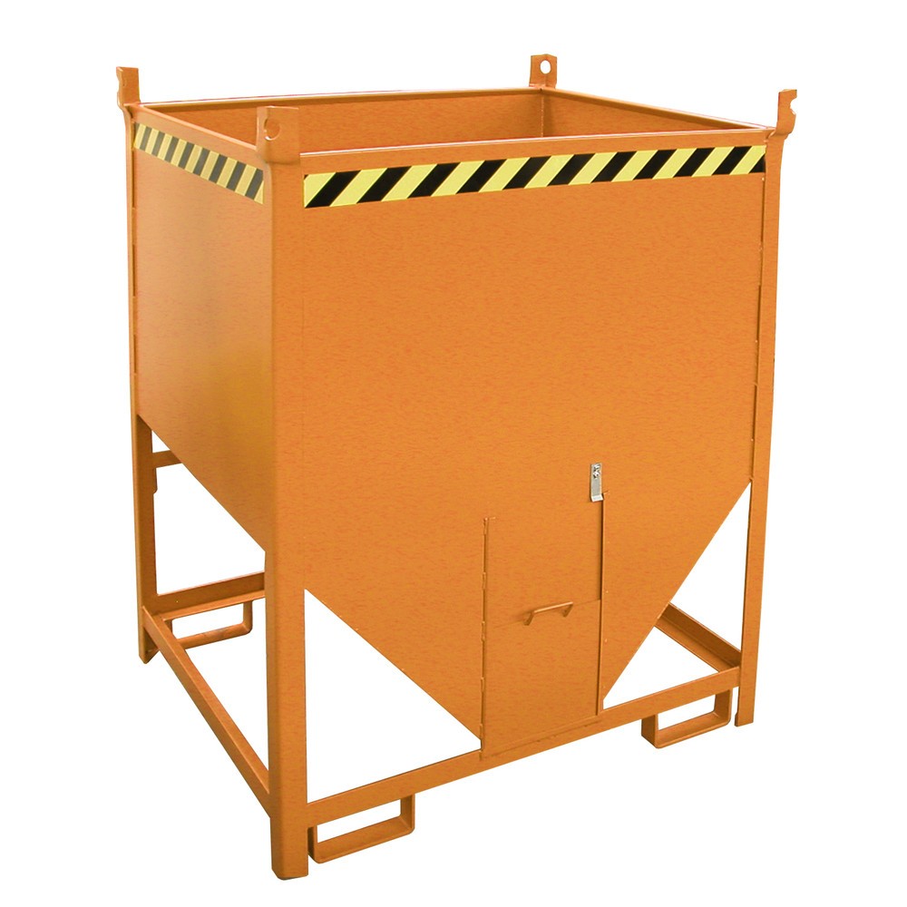 Productafbeelding nr. 1: Bauer® Silocontainer met schuifslot, gelakt, volume 1 m³, RAL 2000 geeloranje
