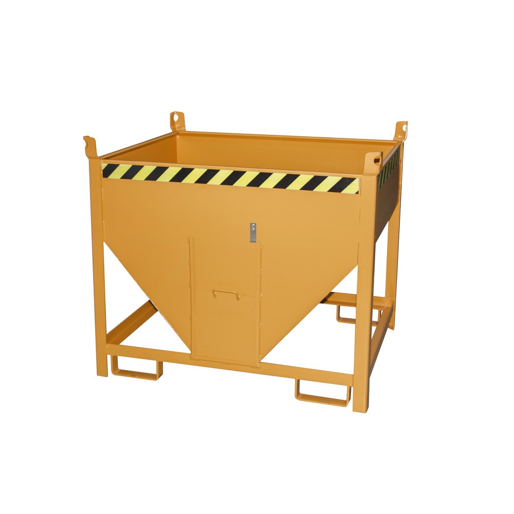 Productafbeelding nr. 1: Bauer® Silocontainer met schuifslot, gelakt, volume 0,5 m³, RAL 2000 geeloranje