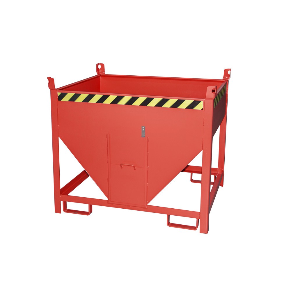 Productafbeelding nr. 1: Bauer® Silocontainer met schuifslot, gelakt, volume 0,5 m³, RAL 3000 vuurrood