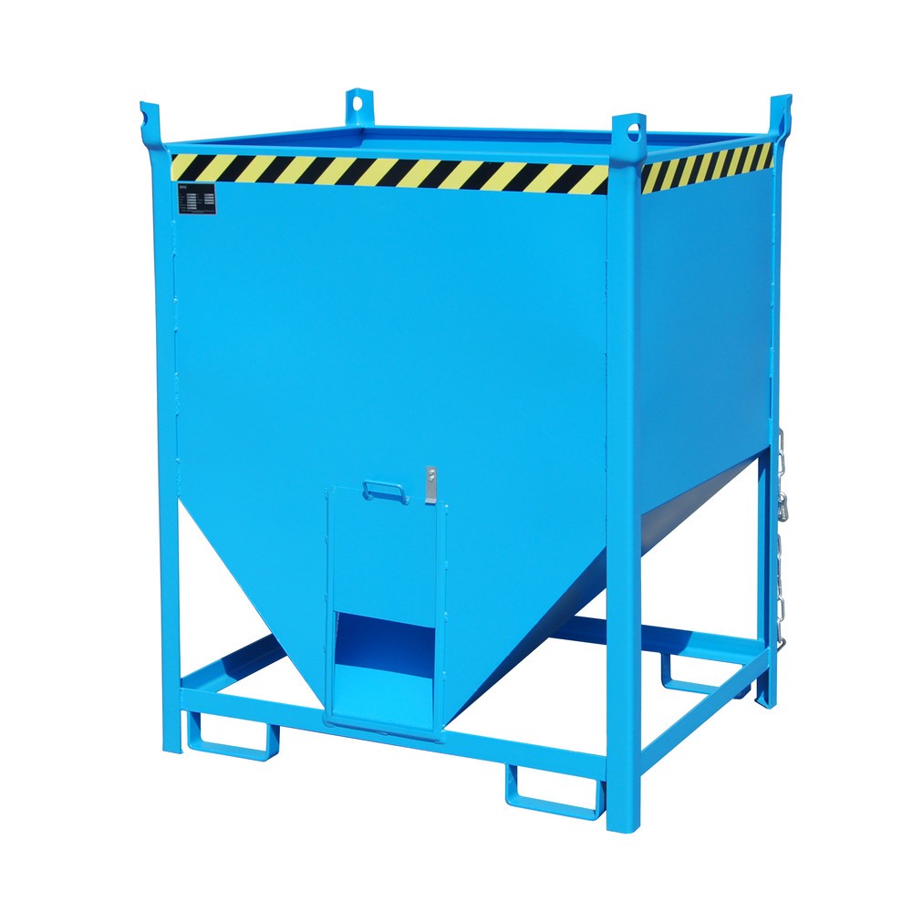 Productafbeelding nr. 1: Bauer® Silocontainer met schuifslot, gelakt, volume 1 m³, RAL 5012 lichtblauw