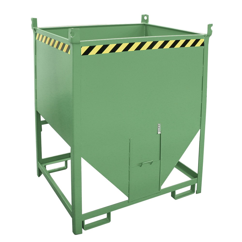 Productafbeelding nr. 1: Bauer® Silocontainer met schuifslot, gelakt, volume 1 m³, RAL 6011 resedagroen