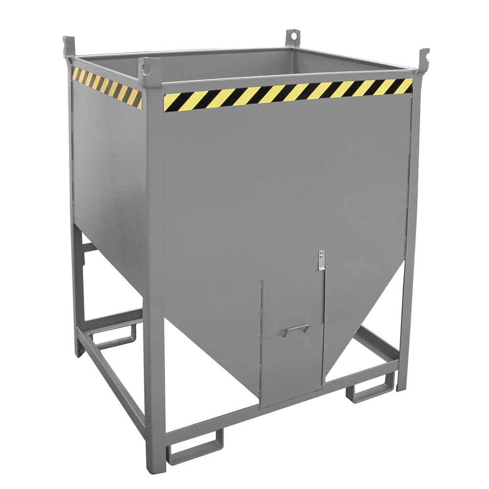 Productafbeelding nr. 1: Bauer® Silocontainer met schuifslot, gelakt, volume 1 m³, RAL 7005 muisgrijs