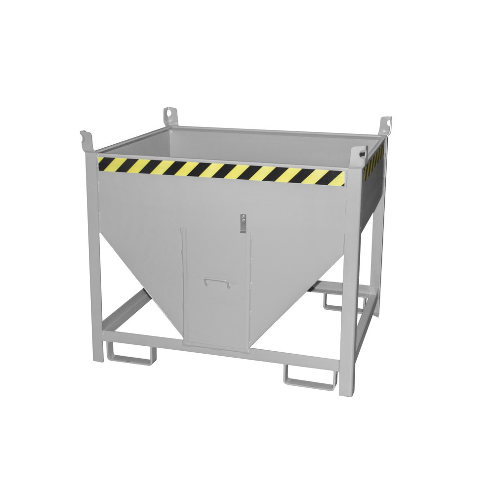 Productafbeelding nr. 1: Bauer® Silocontainer met schuifslot, gelakt, volume 0,5 m³, RAL 7005 muisgrijs