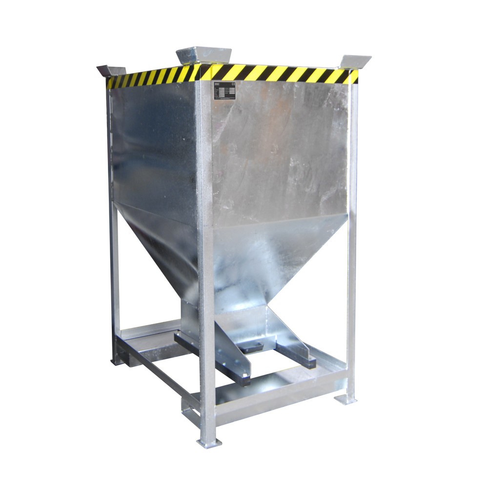Productafbeelding nr. 1: Bauer® silocontainer, met schuifsluiting + vorkkokers, verzinkt, volume 0,6 m³