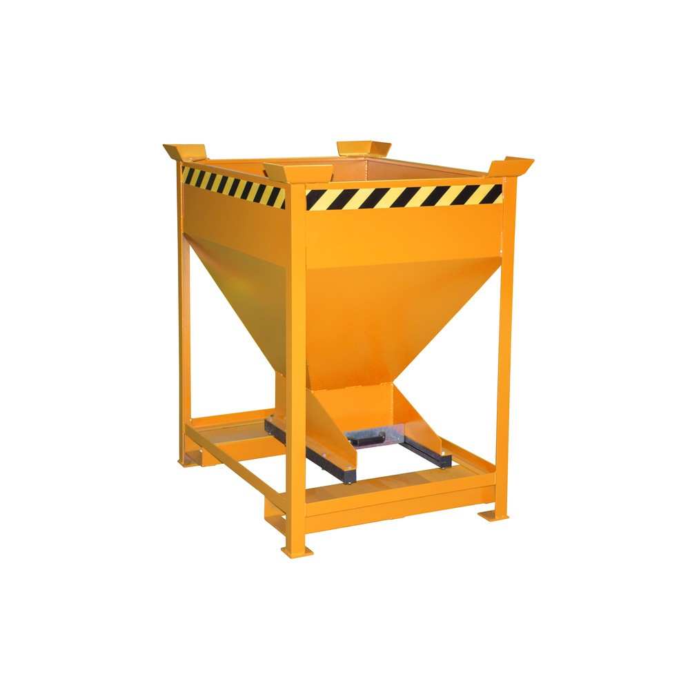 Product afbeelding: Bauer® Silobak, met schuifsluiting + vorkkokers, gelakt, volume 0,375 m³, RAL 2000 geeloranje