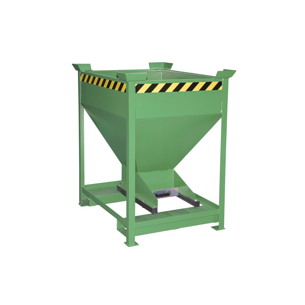 Productafbeelding nr. 1: Bauer® Silobak, met schuifsluiting + vorkkokers, gelakt, volume 0,375 m³, RAL 6011 resedagroen