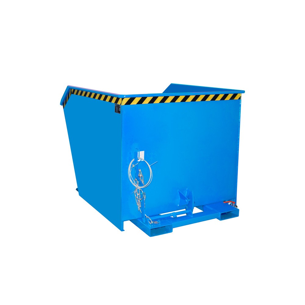 Productafbeelding nr. 1: Bauer® Scheid-kantelbak, geperforeerde tussenplaat, gelakt, volume 1,5 m³, RAL 5012 lichtblauw