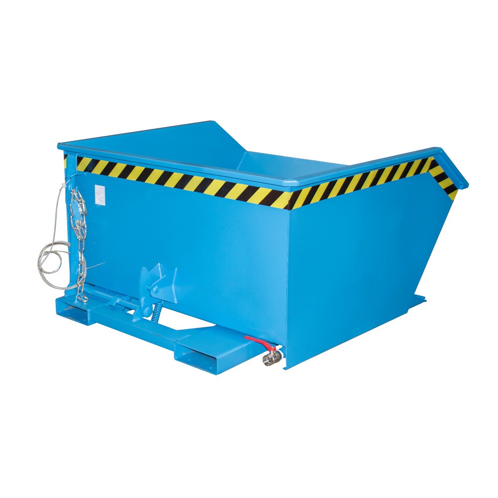 Productafbeelding nr. 1: Bauer® Scheid-kantelbak, geperforeerde tussenplaat, gelakt, volume 0,75 m³, RAL 5012 lichtblauw