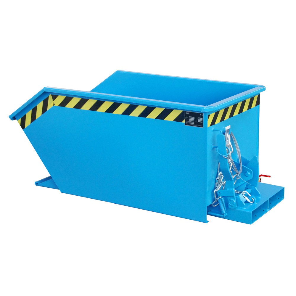 Productafbeelding nr. 1: Bauer® Scheid-kantelbak, geperforeerde tussenplaat, gelakt, volume 0,3 m³, RAL 5012 lichtblauw