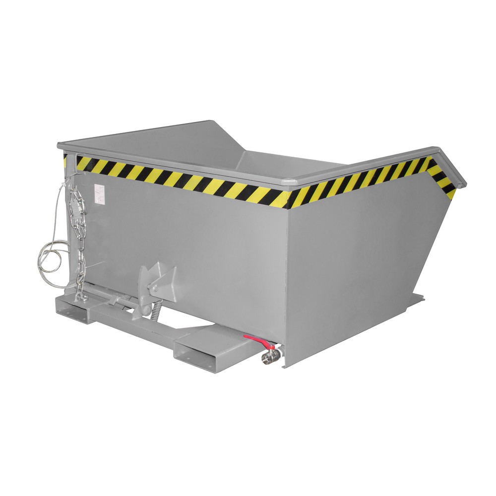 Productafbeelding nr. 1: Bauer® Scheid-kantelbak, geperforeerde tussenplaat, gelakt, volume 0,75 m³, RAL 7005 muisgrijs
