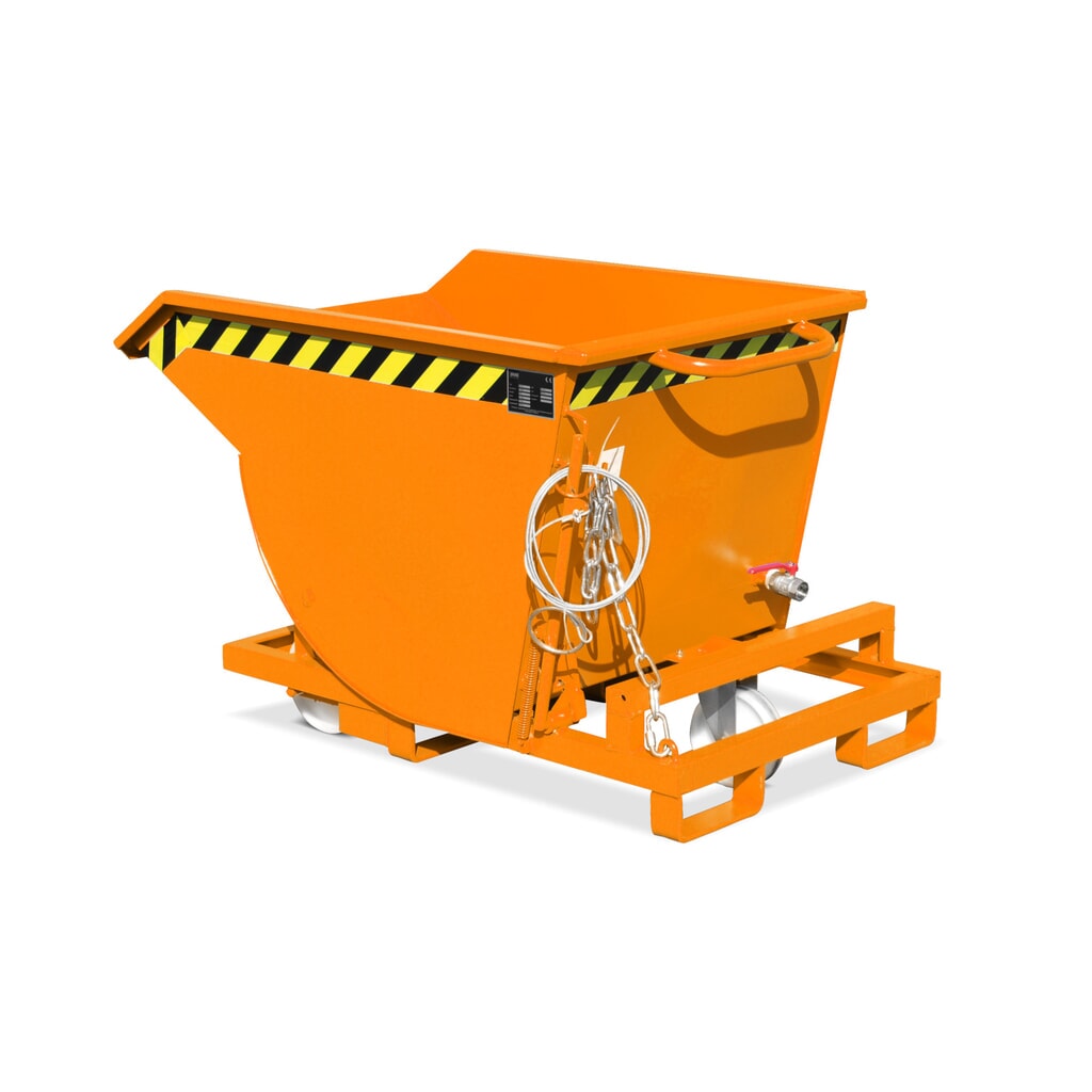 Productafbeelding nr. 3: Bauer® Spanenkantelbak, lage bouwhoogte, met inrijkokers, gelakt, volume 0,3 m³, RAL 7005 muisgrijs