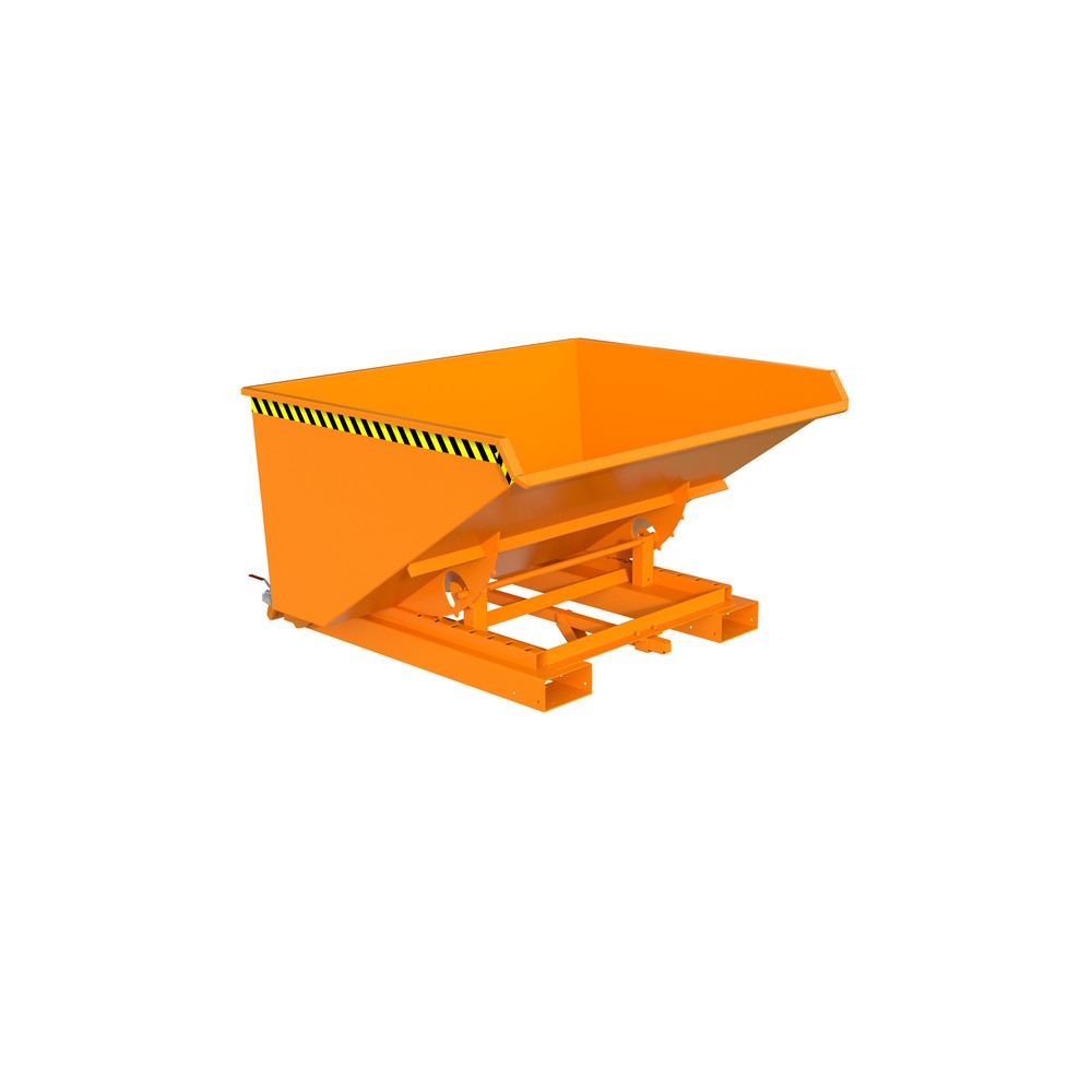 Productafbeelding nr. 1: Bauer® Spaander-kantelbak met afrolmechanisme, gelakt, volume 0,9 m³, RAL 2000 geeloranje