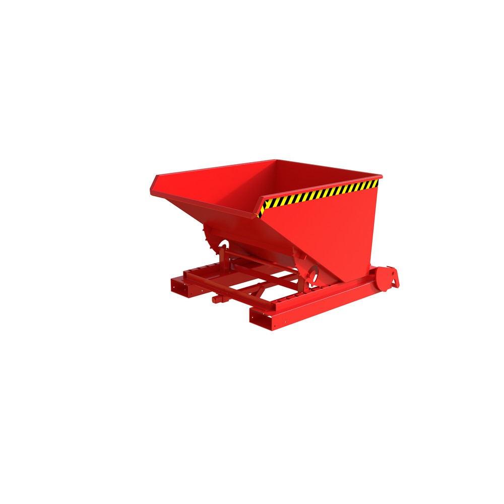 Productafbeelding nr. 1: Bauer® Spaander-kantelbak met afrolmechanisme, gelakt, volume 0,6 m³, RAL 3000 vuurrood