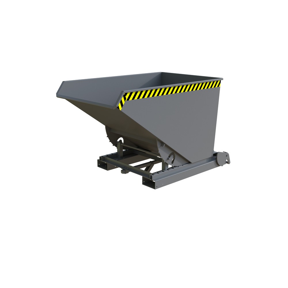 Productafbeelding nr. 1: Bauer® Spaander-kantelbak met afrolmechanisme, gelakt, volume 1,2 m³, RAL 7005 muisgrijs