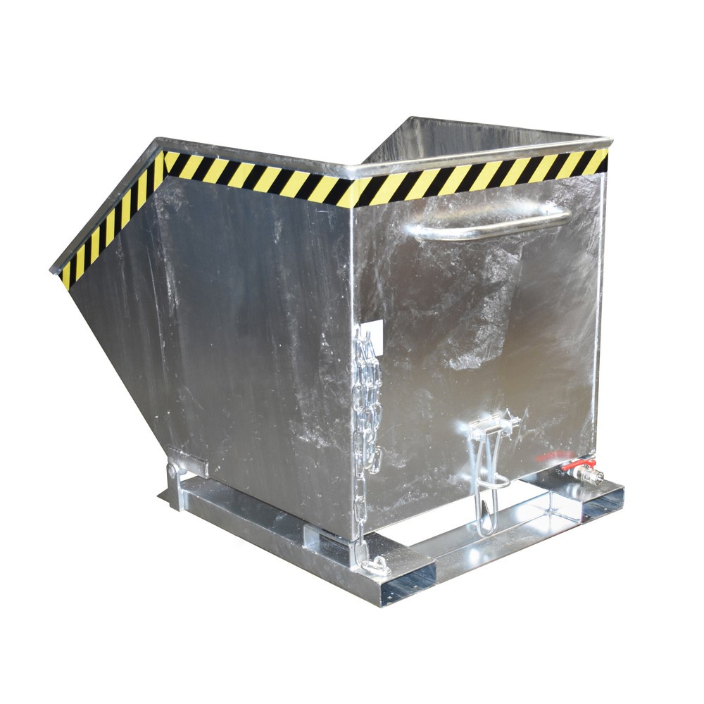 Product afbeelding: Bauer® spanenkantelbak, kastvormige kuip, verzinkt, volume 0,8 m³